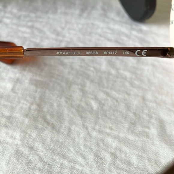 Kate Spade:Rose Gold Aviator (Joshelle) Sunglasses-case & cloth-brown lens-flaws - Picture 7 of 16